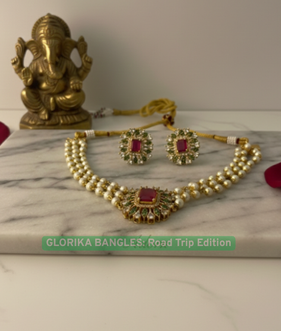 The Royal "Mayura" Pearl & Gemstone Choker Set